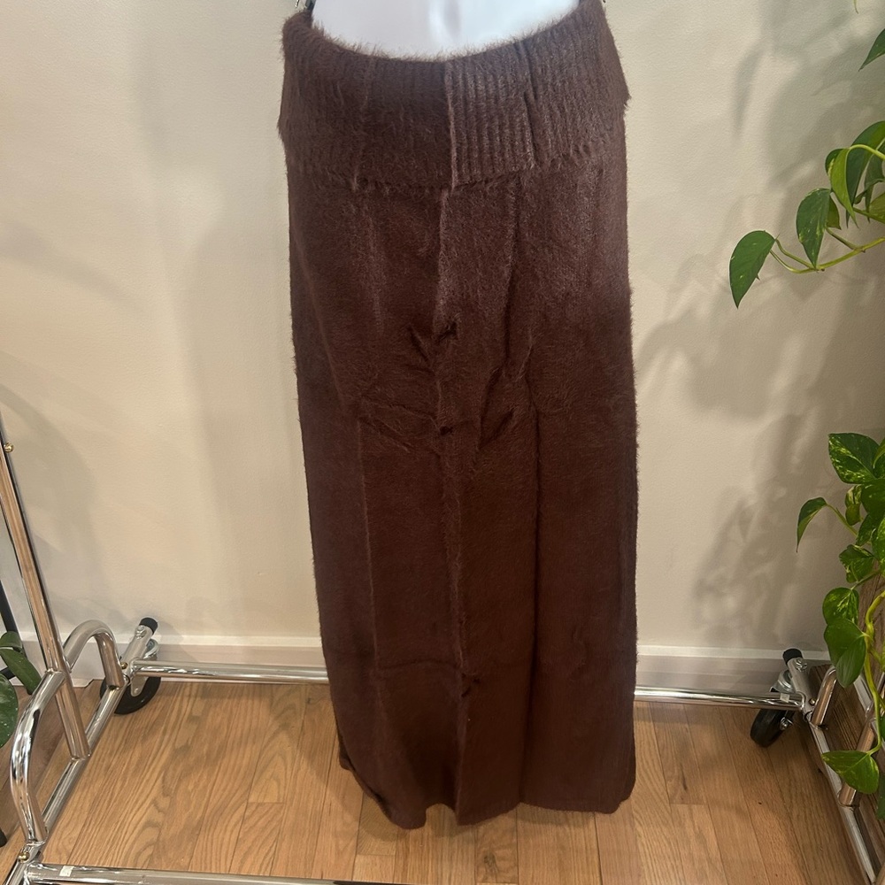 Seven Wonders Fitted Brown Maxi Sweater Skirt